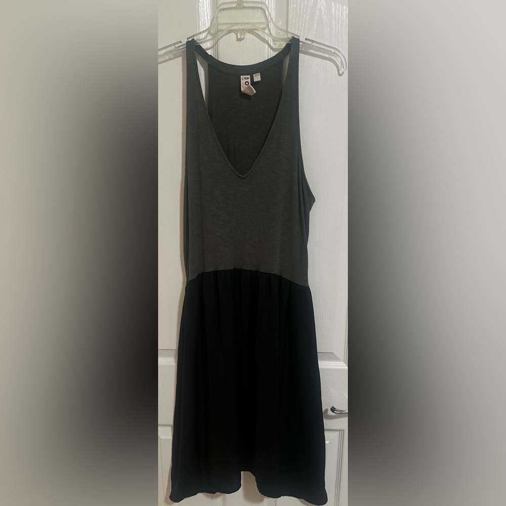 Dolan Two Tone Dress By Anthropology Size Small Olive Green Black Sleeveless.